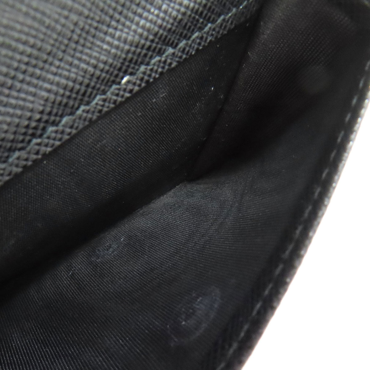 PRADA Long Wallet Purse Calfskin black logoMetal