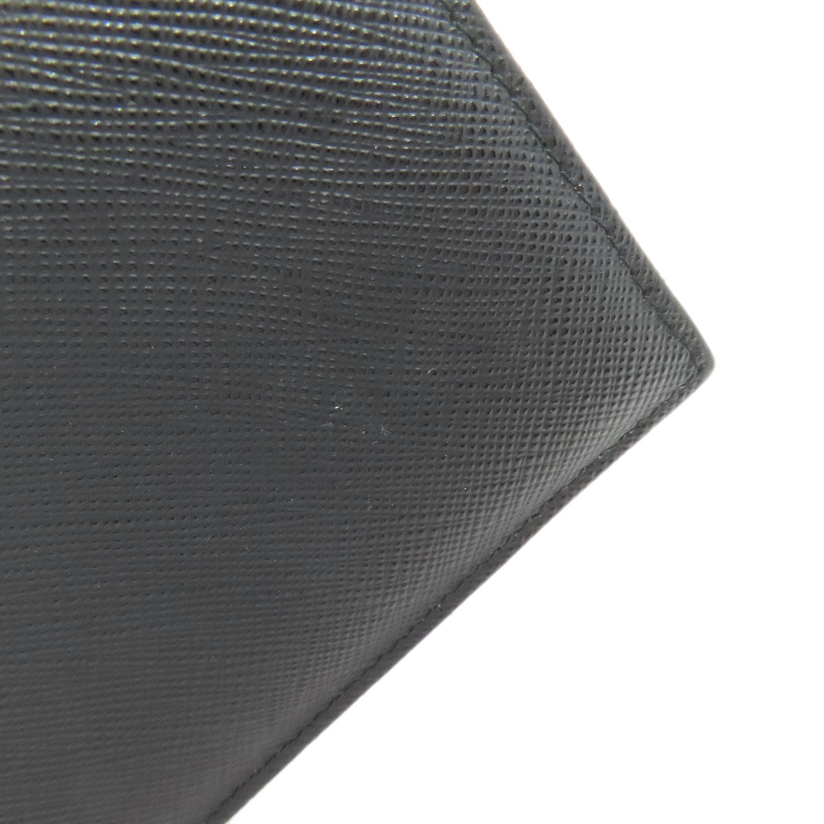 PRADA Long Wallet Purse Calfskin black logoMetal