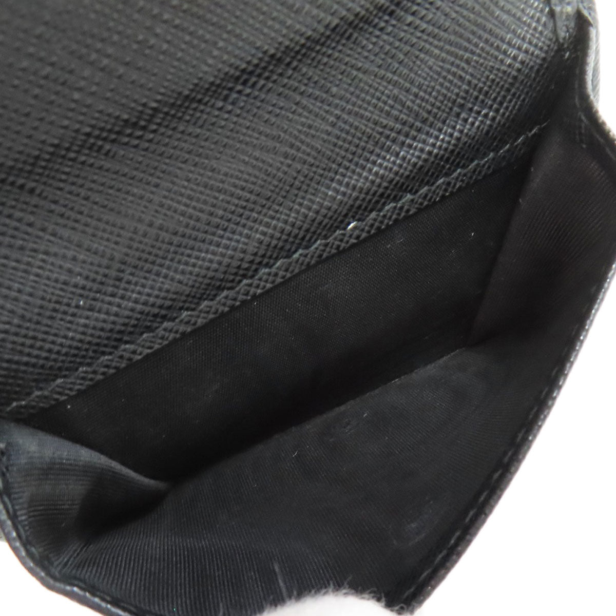 PRADA Long Wallet Purse Calfskin black logoMetal