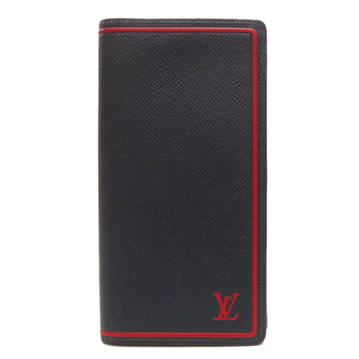 LOUIS VUITTON Long Wallet Purse M63434 Taiga Leather Navy Portefeuille Blaza