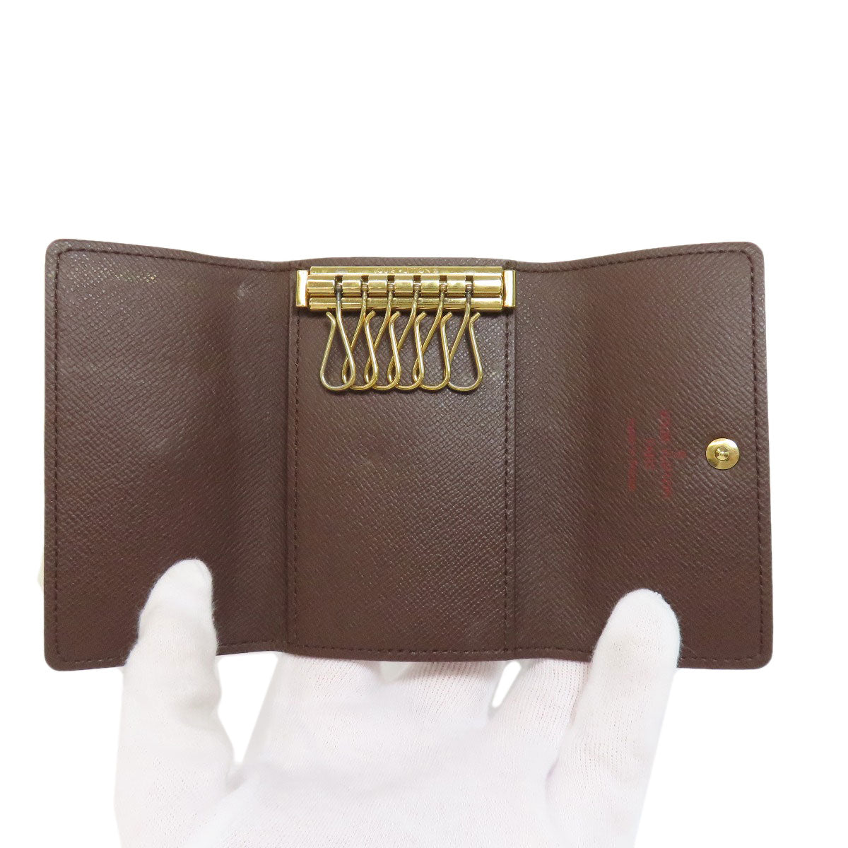 LOUIS VUITTON Key case Key holder N62630 Damier canvas Brown Multicles6