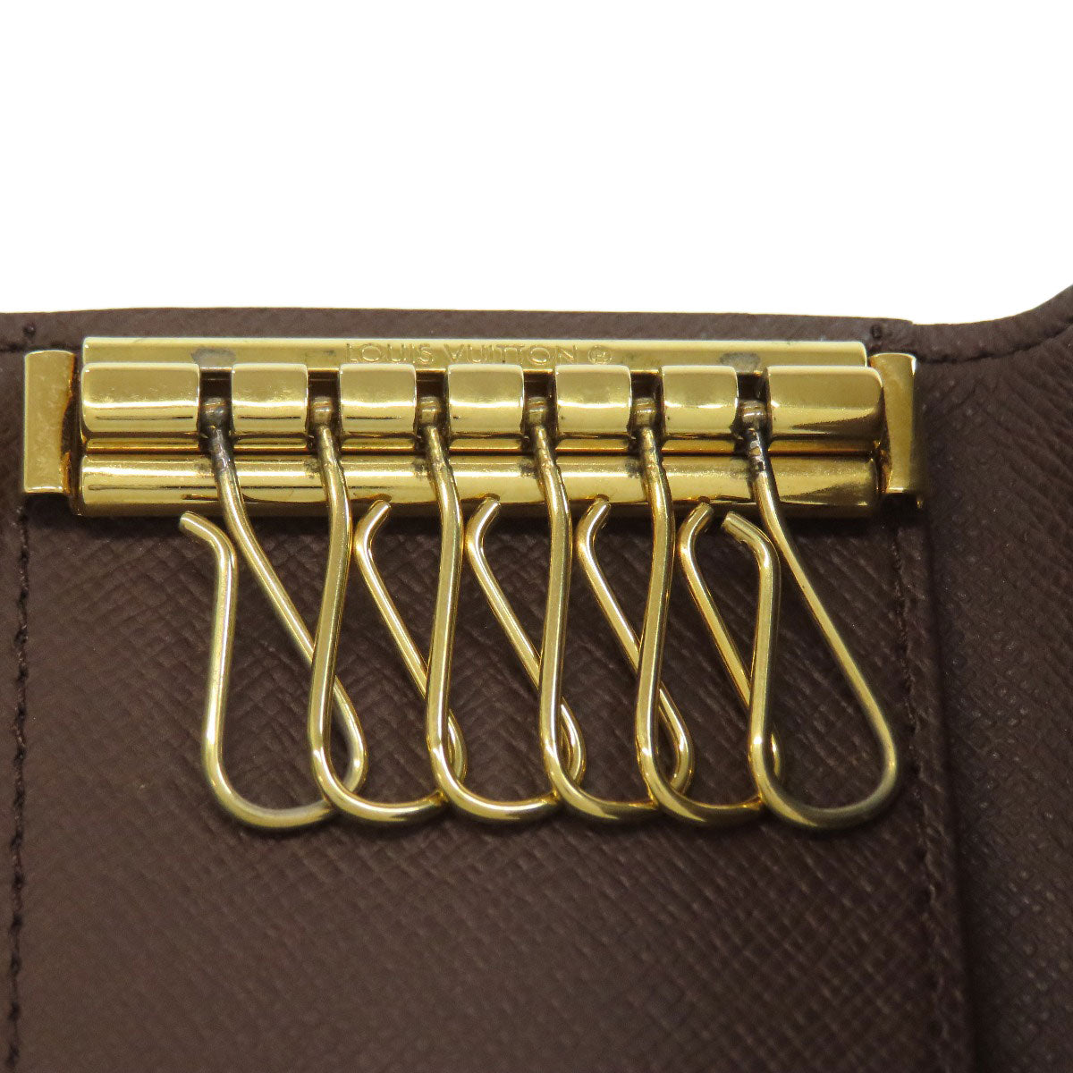 LOUIS VUITTON Key case Key holder N62630 Damier canvas Brown Multicles6