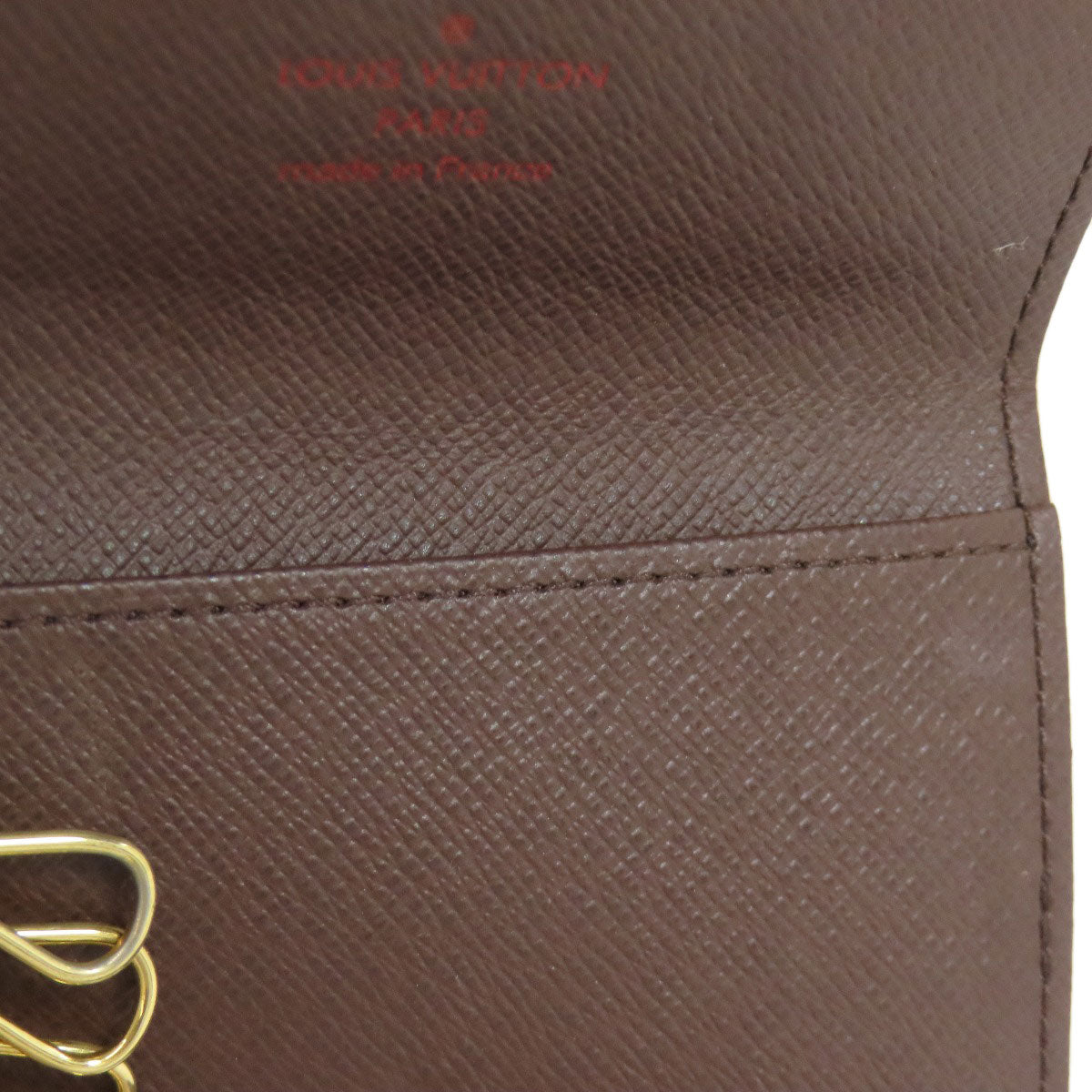 LOUIS VUITTON Key case Key holder N62630 Damier canvas Brown Multicles6