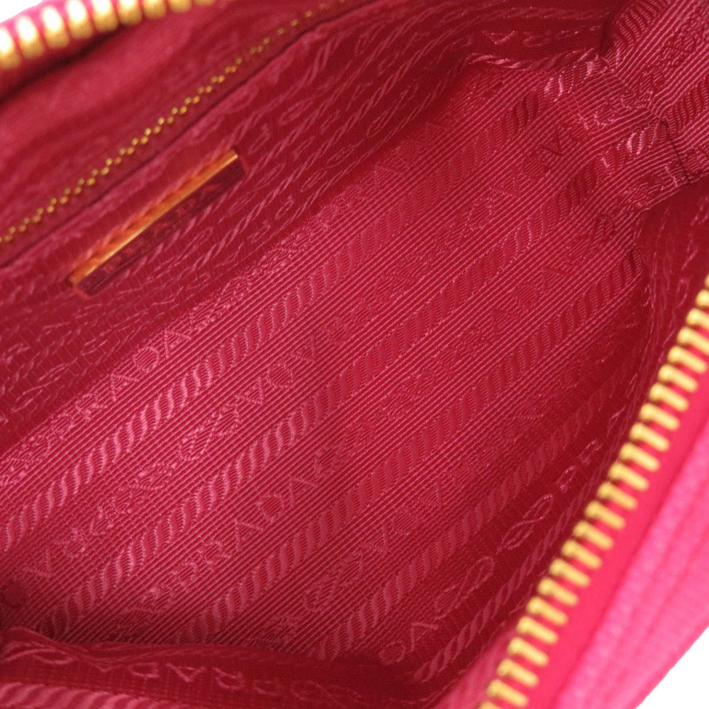 PRADA Pouch canvas pink Triangle logo