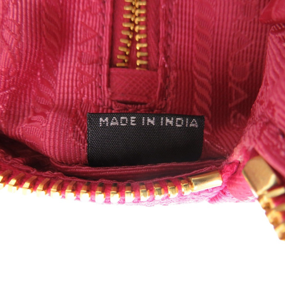 PRADA Pouch canvas pink Triangle logo