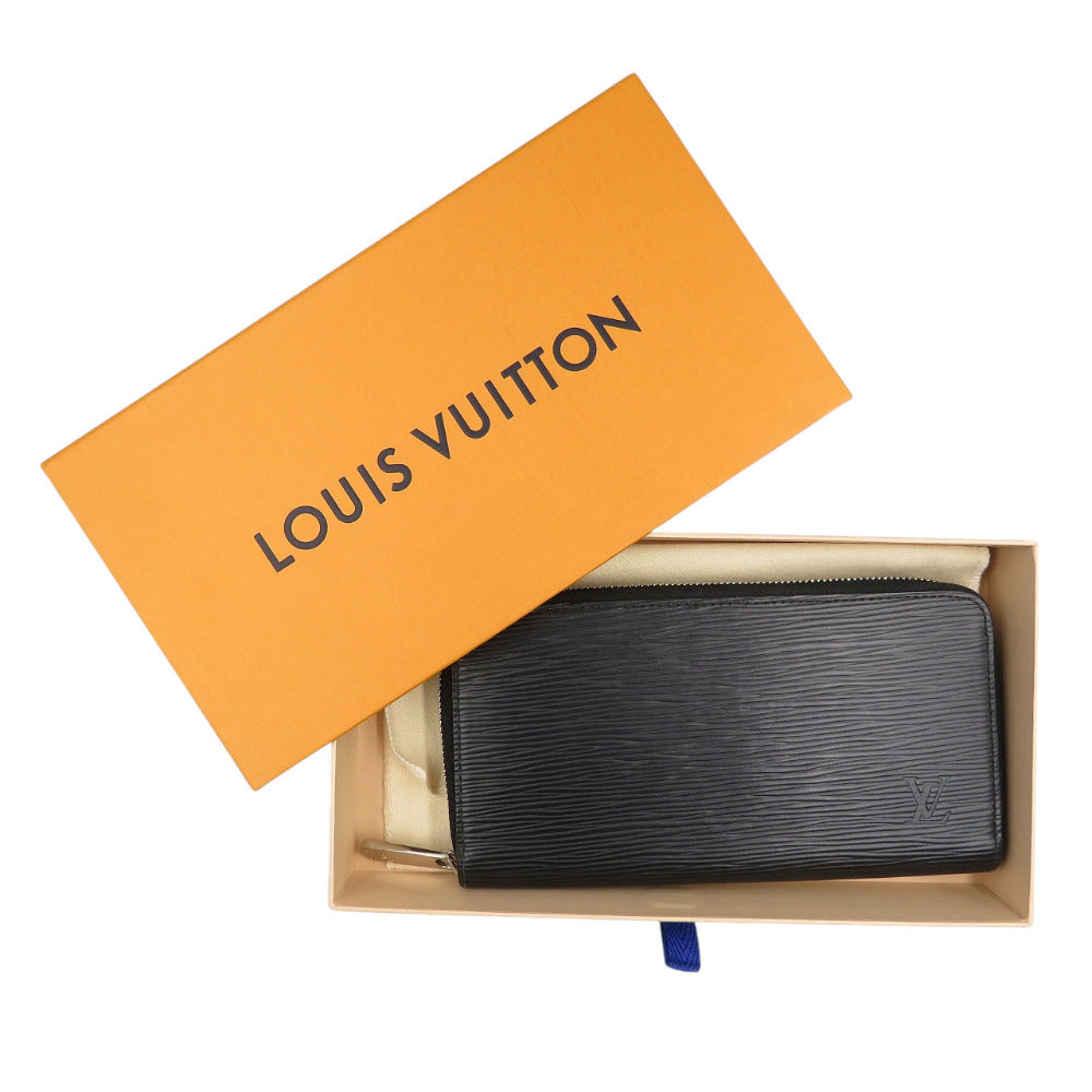 LOUIS VUITTON Long Wallet Purse M61857 Epi Leather Noir Epi Zippy wallet