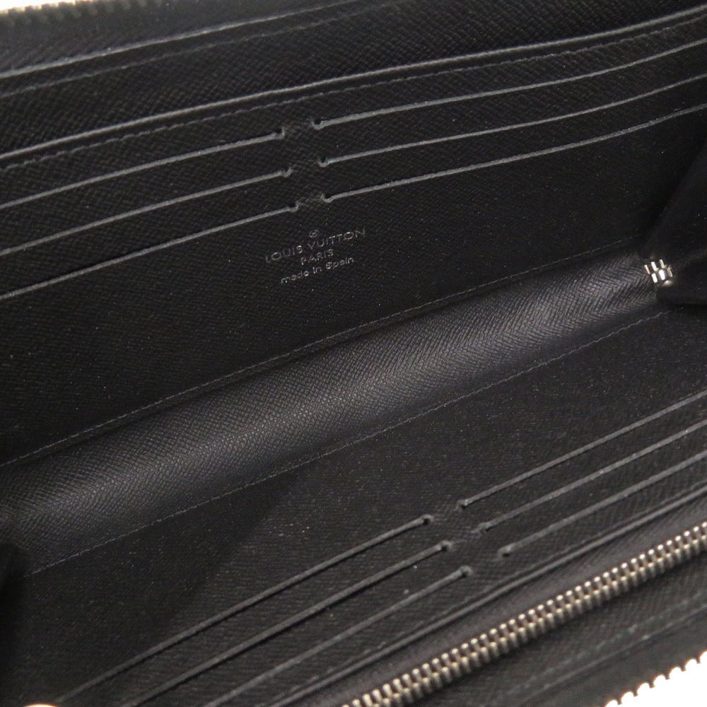 LOUIS VUITTON Long Wallet Purse M69409 Taiga Noir Taiga Zippy dragonne