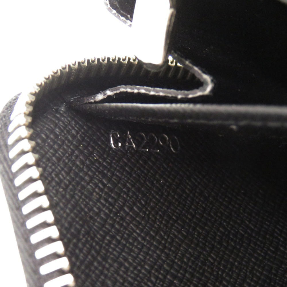 LOUIS VUITTON Long Wallet Purse M69409 Taiga Noir Taiga Zippy dragonne