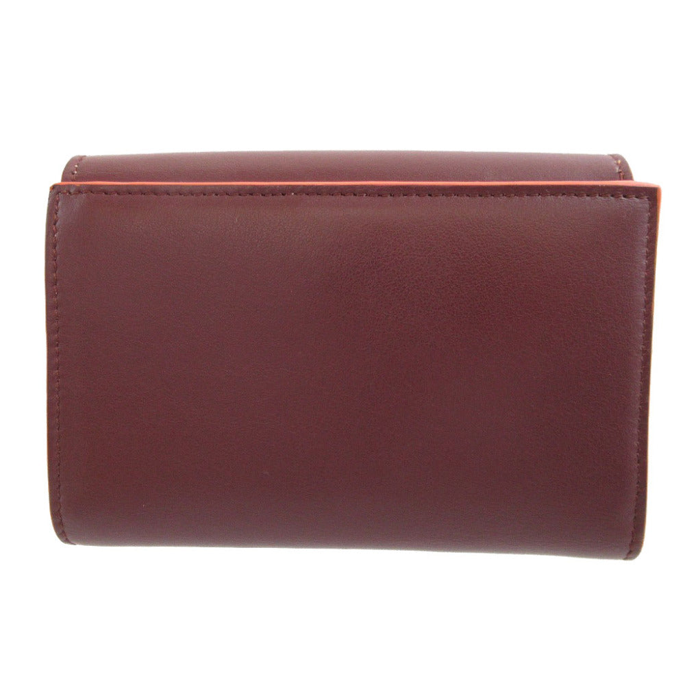 FENDI Bifold Wallet 8M0359 leather Bordeaux Peekaboo
