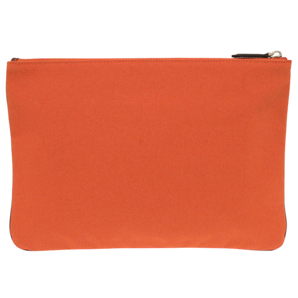 FENDI Clutch bag 7N0111 canvas Orange logo