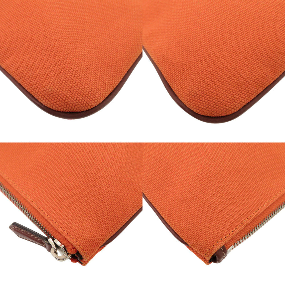FENDI Clutch bag 7N0111 canvas Orange logo