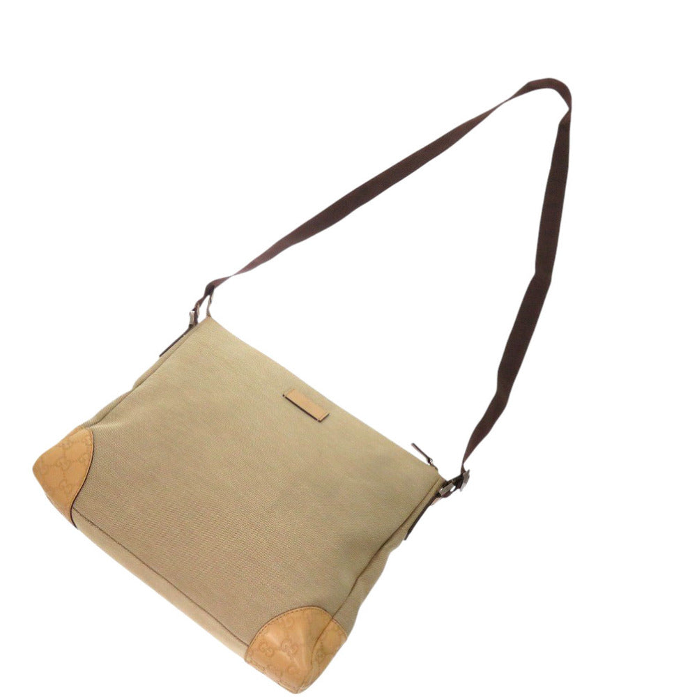 GUCCI Shoulder Bag 257301 canvas beige