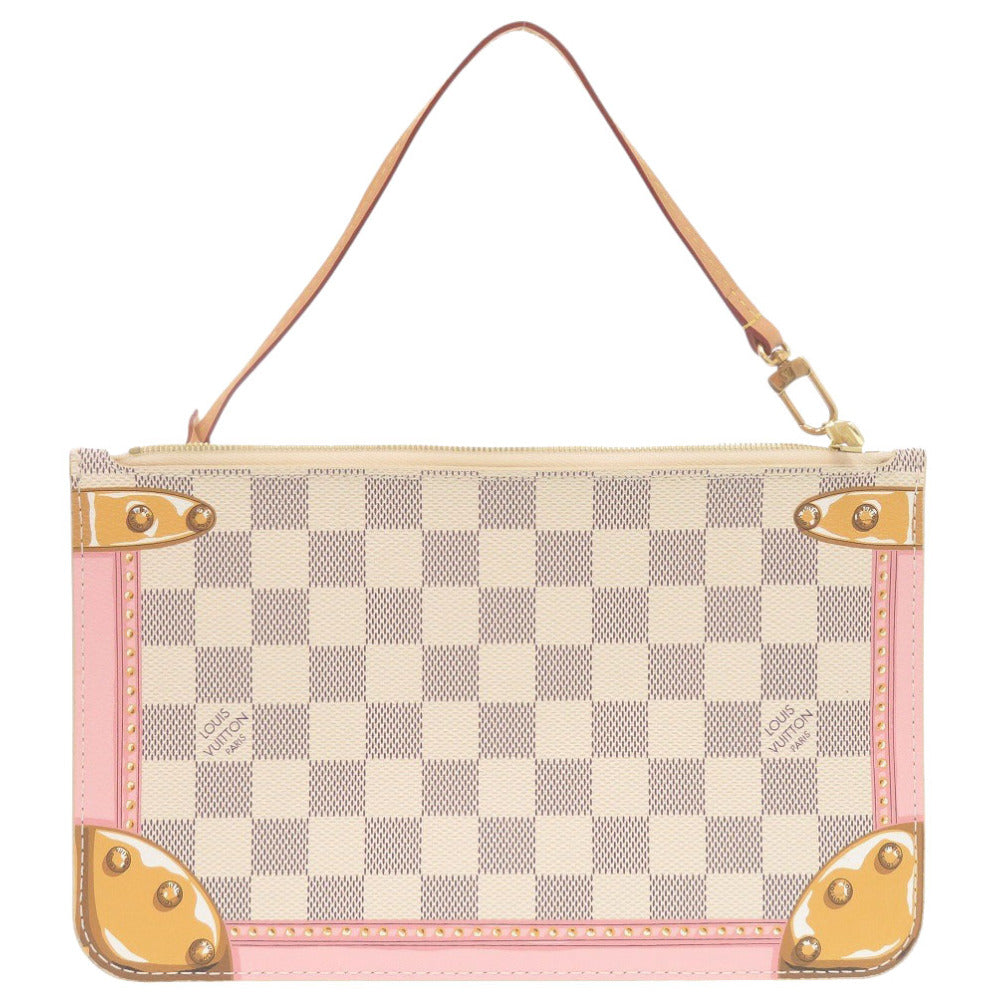 LOUIS VUITTON Pouch N41065 Damier Azur Canvas Multi Damier Azur Neverfull Pouch for MM/GM