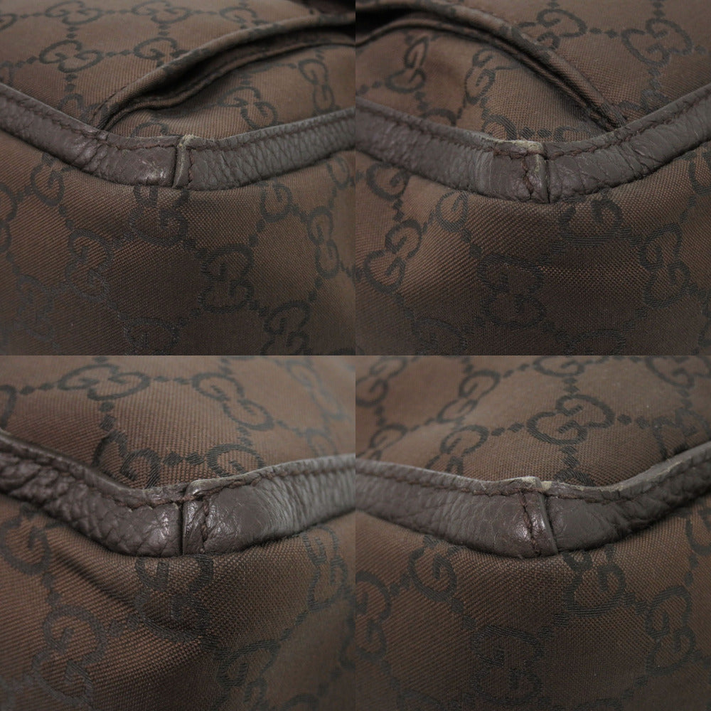 GUCCI Tote Bag 268639 Nylon Brown Abbey