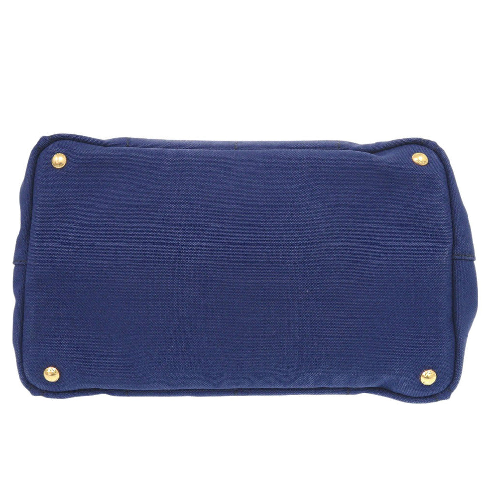 PRADA Handbag canvas blue Canapa tote