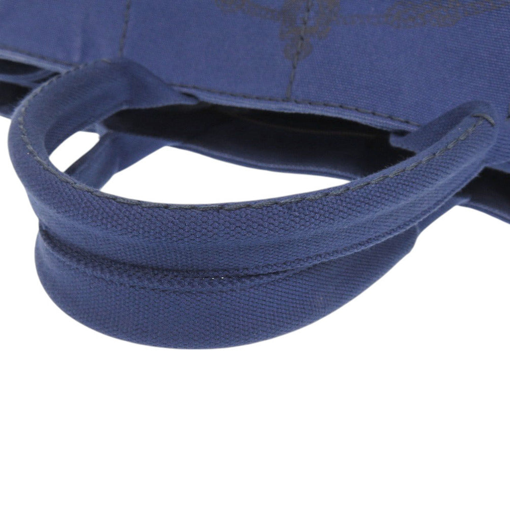 PRADA Handbag canvas blue Canapa tote
