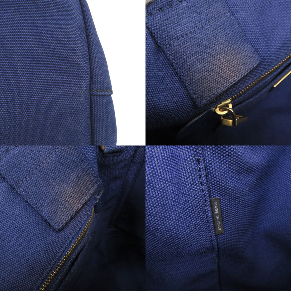 PRADA Handbag canvas blue Canapa tote