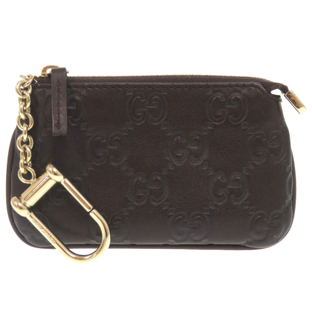 GUCCI Coin case 233183 leather Brown Guccisima