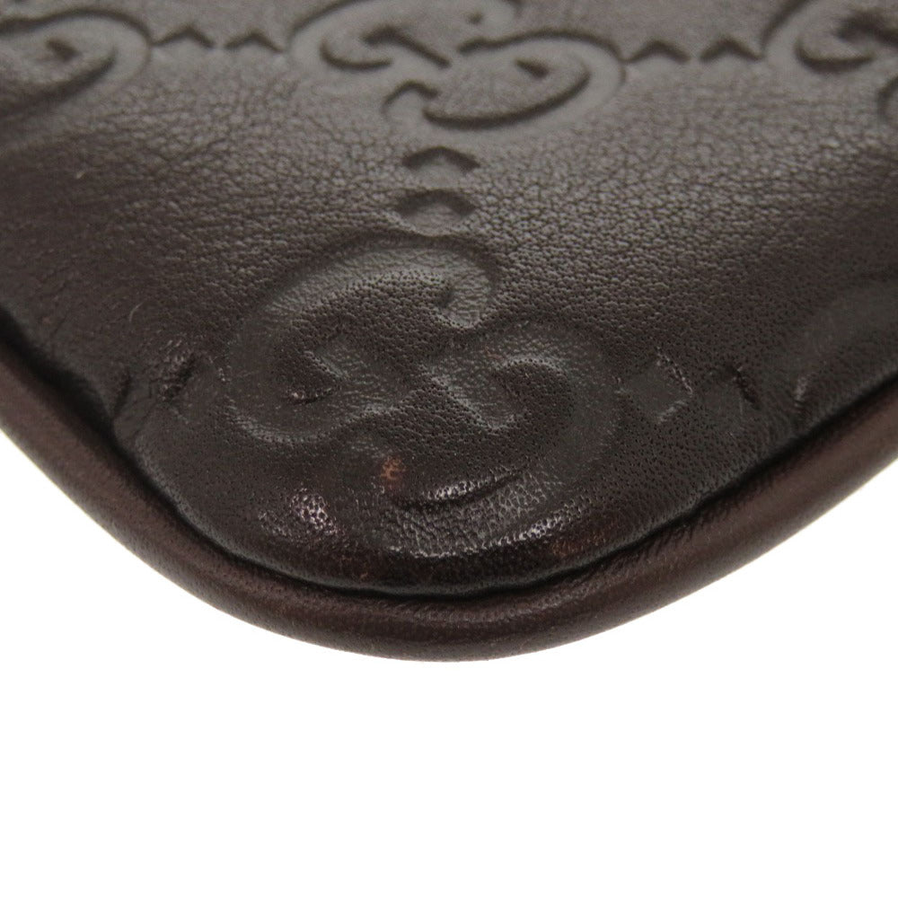 GUCCI Coin case 233183 leather Brown Guccisima