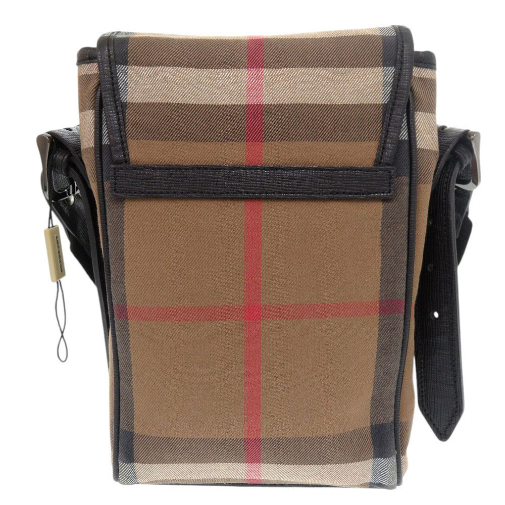 BURBERRY Shoulder Bag Canvas, Leather Brown Mega check