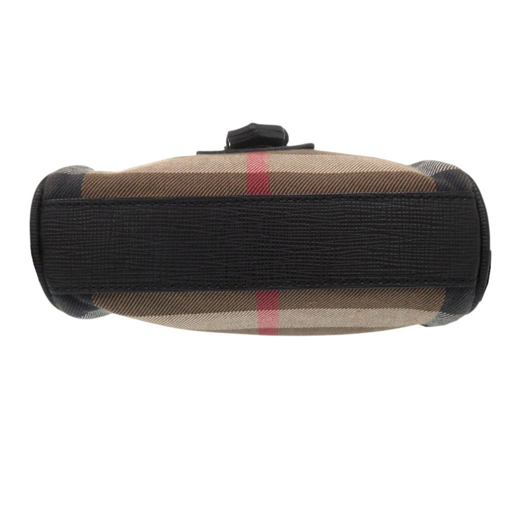BURBERRY Shoulder Bag Canvas, Leather Brown Mega check
