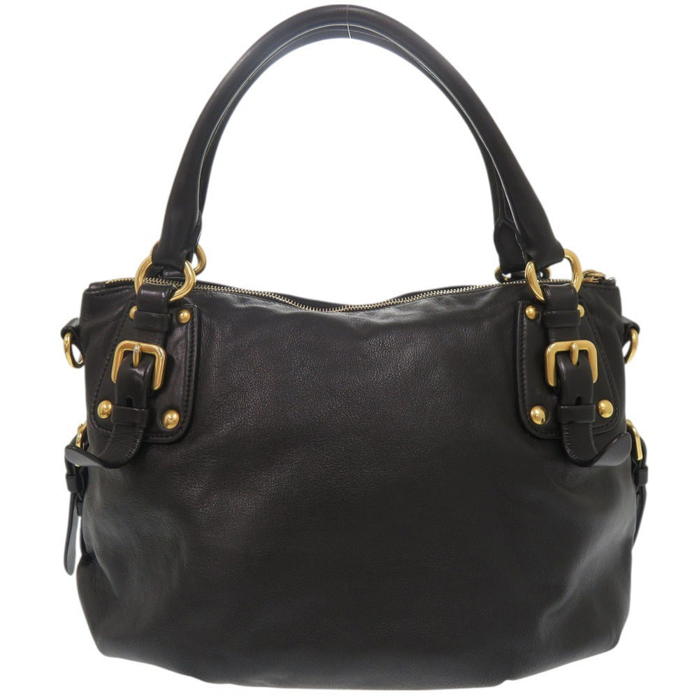PRADA Handbag leather black
