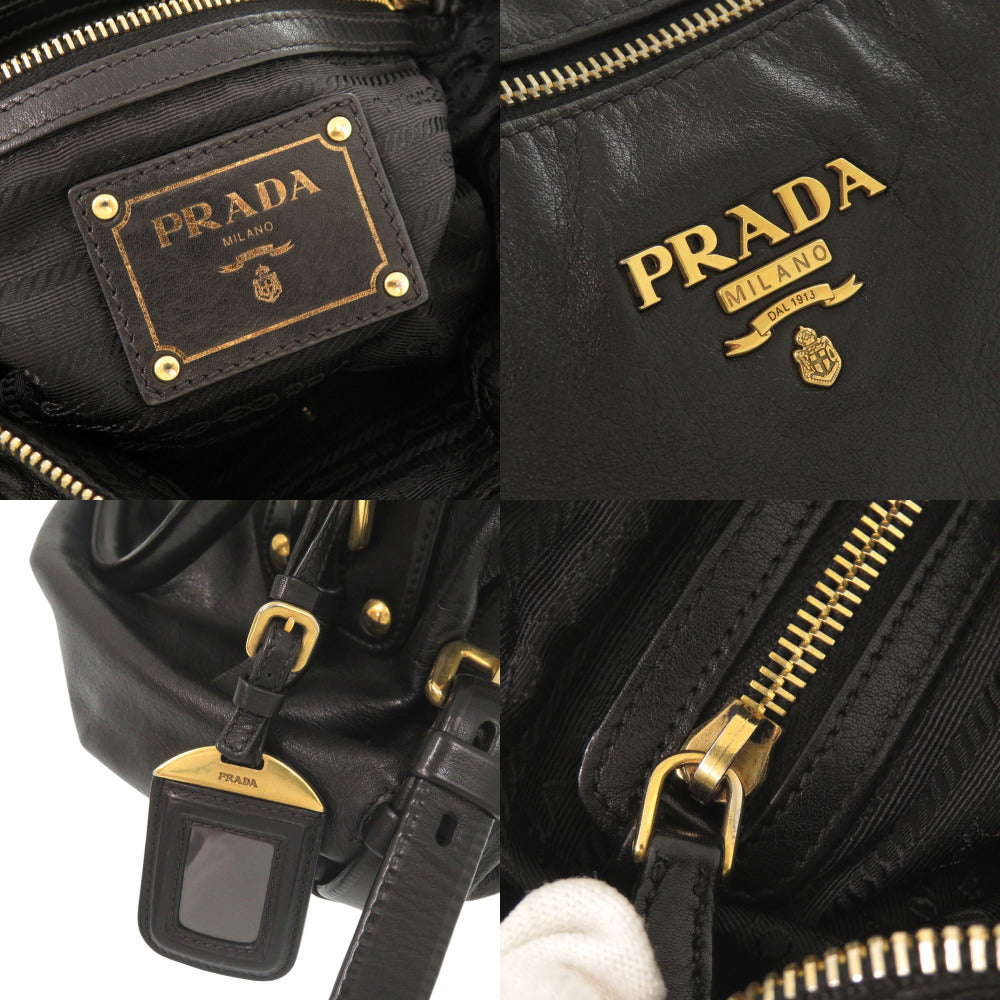 PRADA Handbag leather black