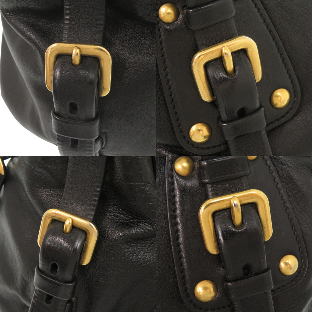 PRADA Handbag leather black