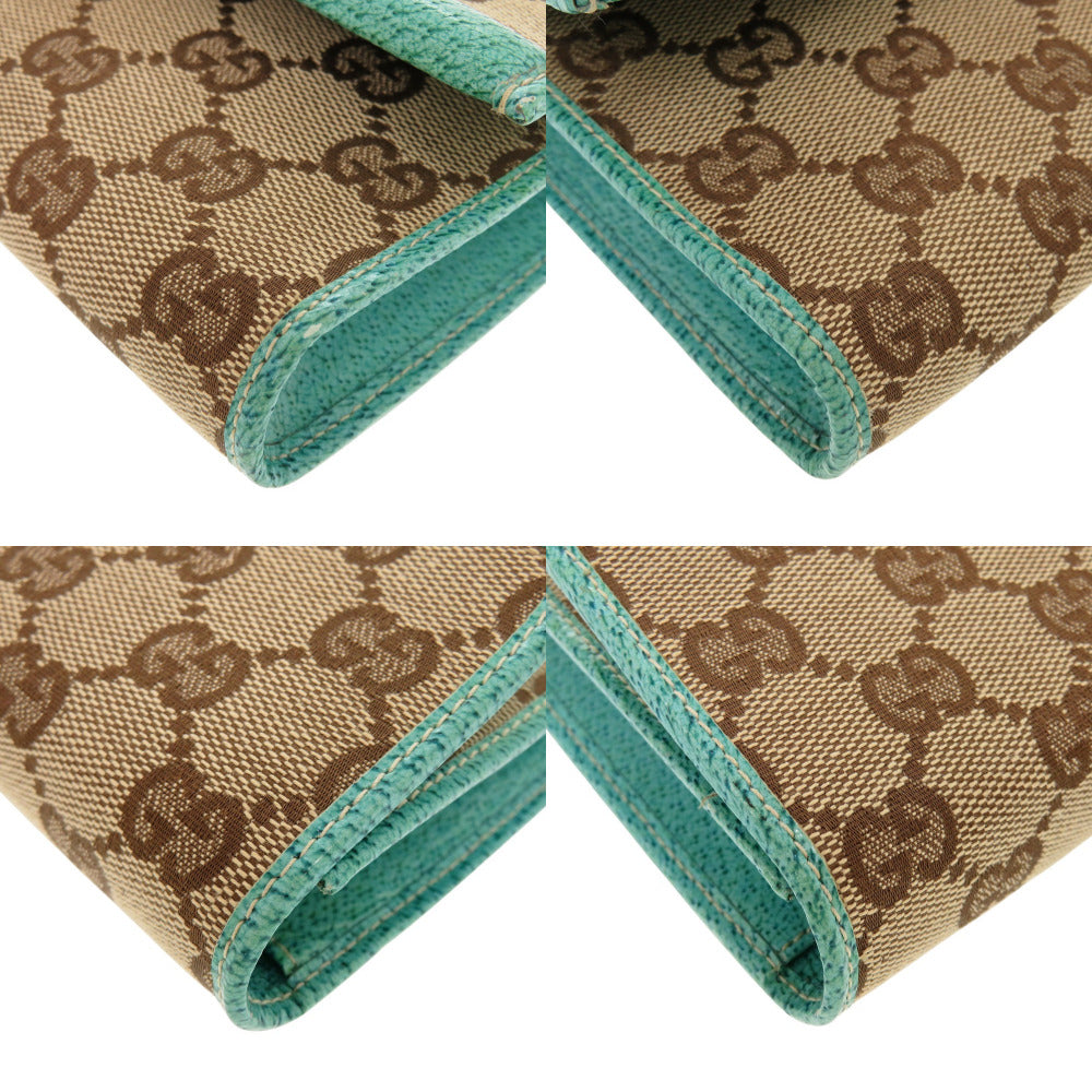 GUCCI Shoulder Bag 117594 GG canvas Blue type Bamboo