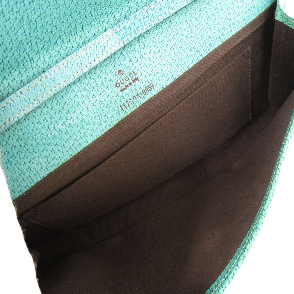 GUCCI Shoulder Bag 117594 GG canvas Blue type Bamboo