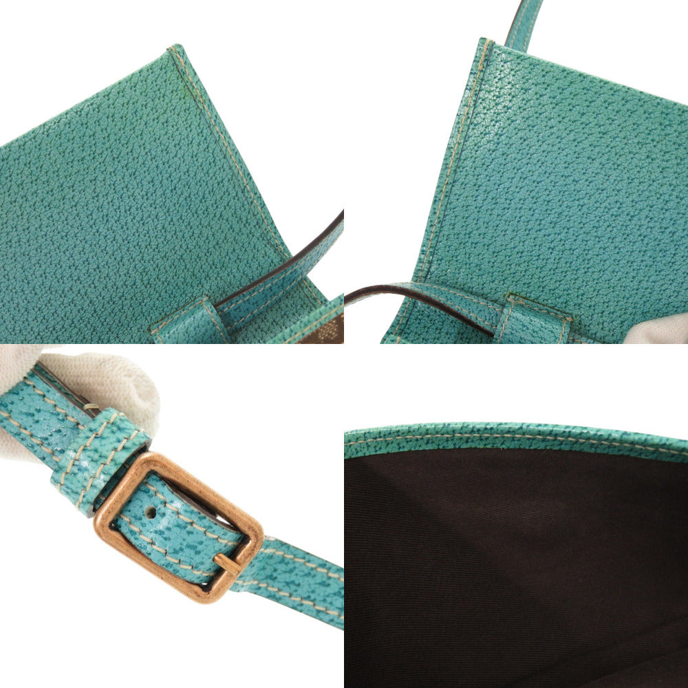 GUCCI Shoulder Bag 117594 GG canvas Blue type Bamboo