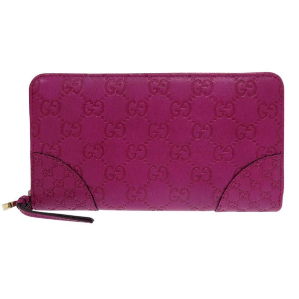 GUCCI Long Wallet Purse 323397 leather purple Guccisima