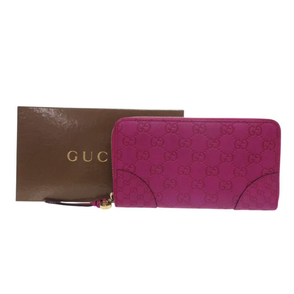 GUCCI Long Wallet Purse 323397 leather purple Guccisima