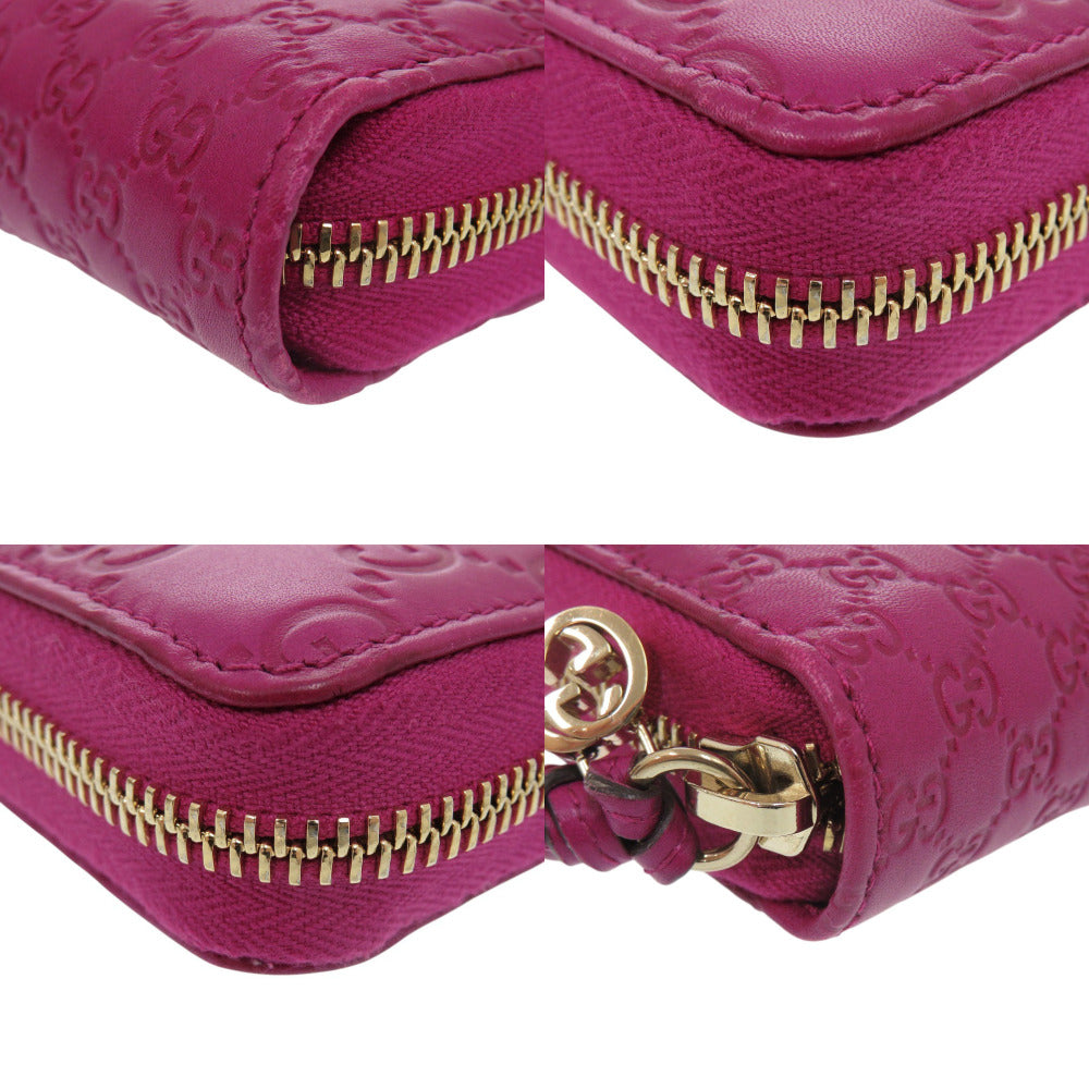 GUCCI Long Wallet Purse 323397 leather purple Guccisima