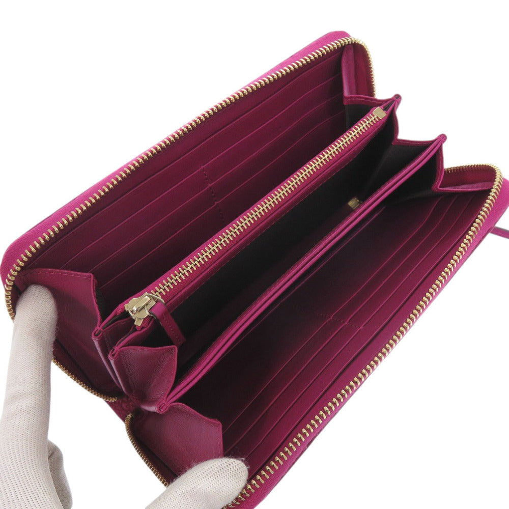 GUCCI Long Wallet Purse 323397 leather purple Guccisima