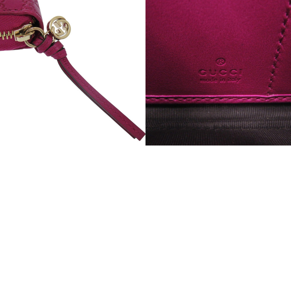 GUCCI Long Wallet Purse 323397 leather purple Guccisima