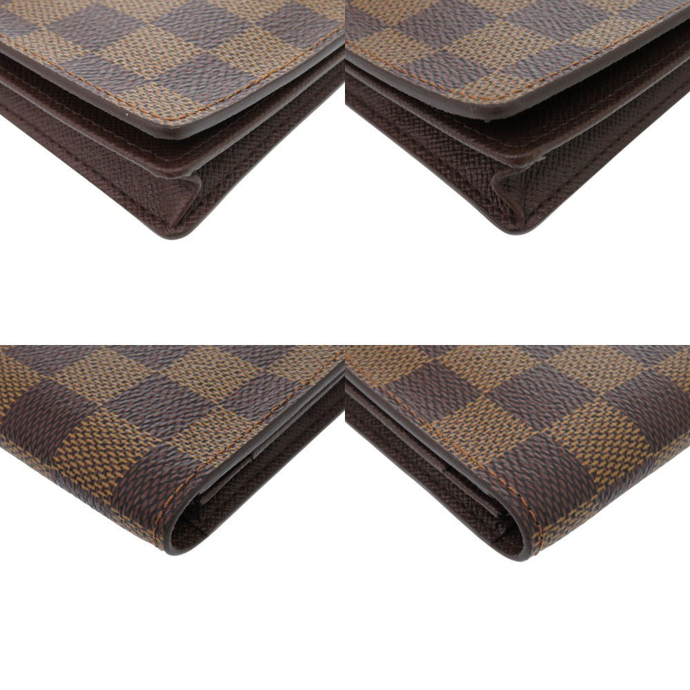 LOUIS VUITTON Long Wallet Purse N60825 Damier canvas Brown Damier Porte Cartes Credit