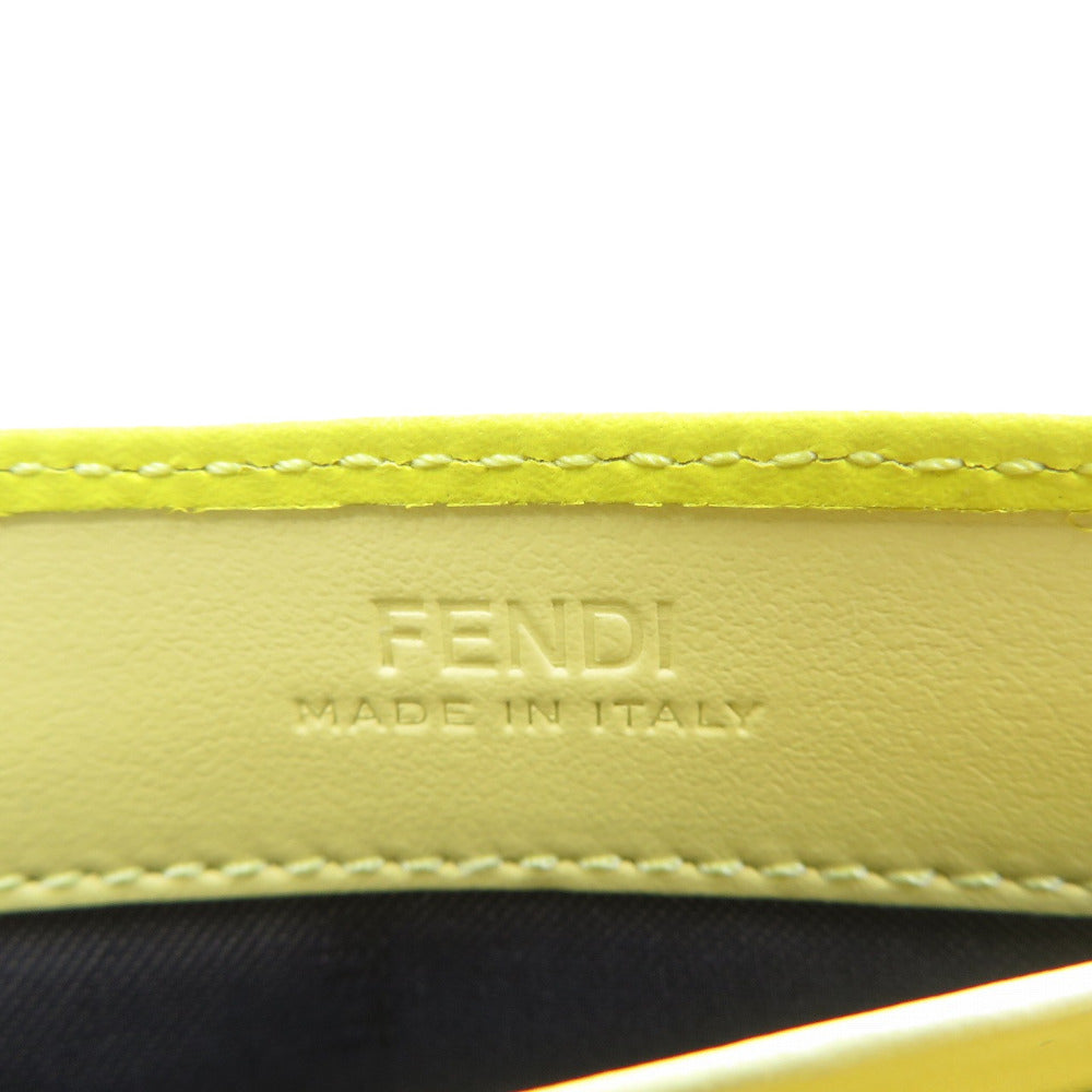 FENDI Long Wallet Purse 8M0251 leather yellow FF Diamond