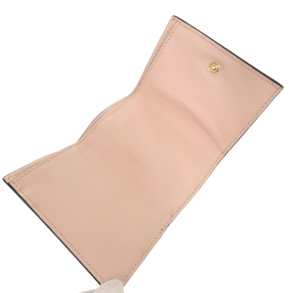 FENDI Tri-fold wallet 8M0395 leather pink Fendi Roma Micro