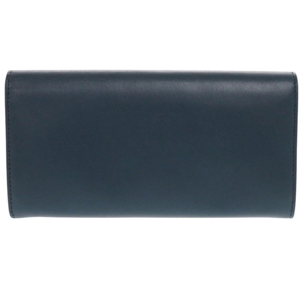 FENDI Long Wallet Purse 8M0377 leather Navy Peekaboo