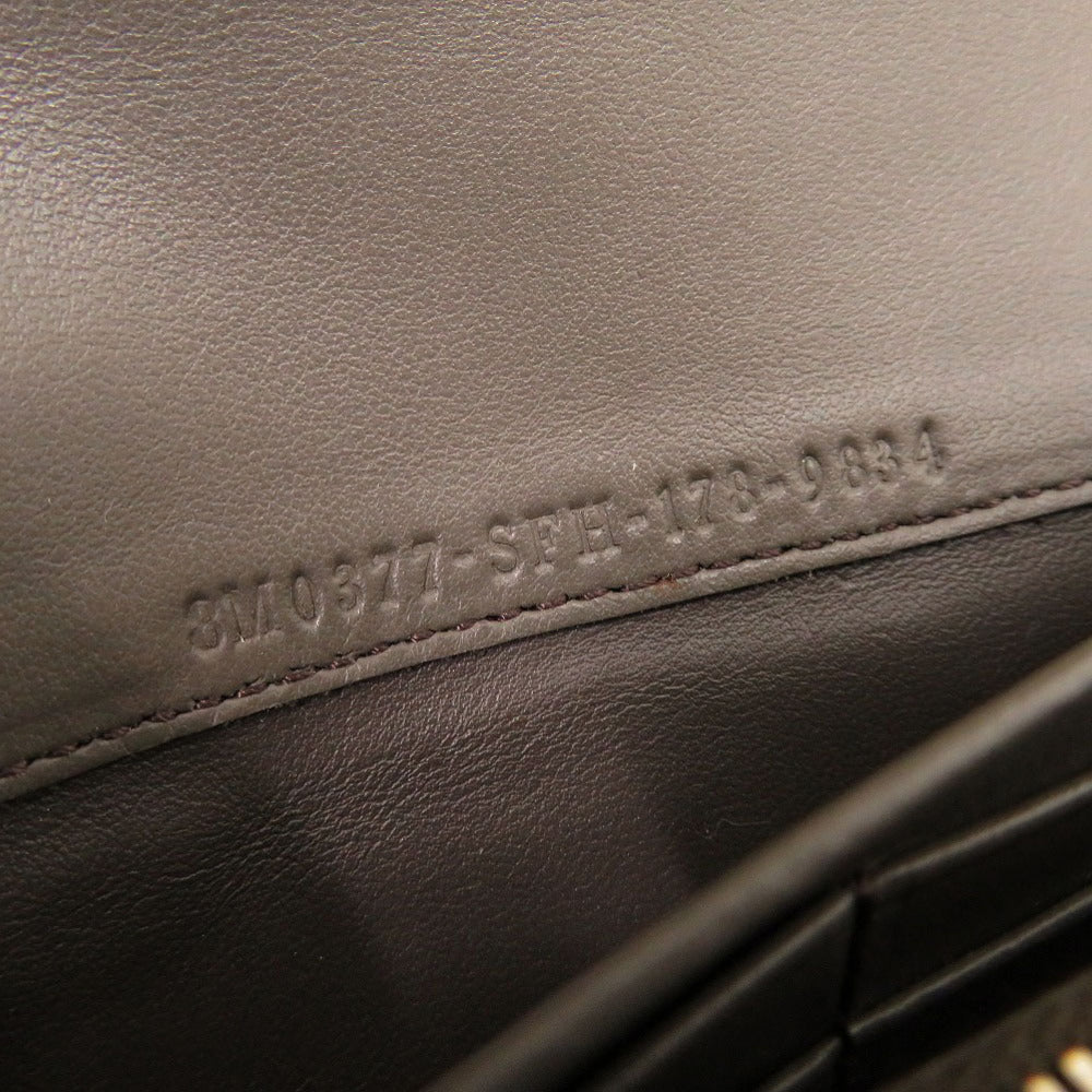 FENDI Long Wallet Purse 8M0377 leather Navy Peekaboo