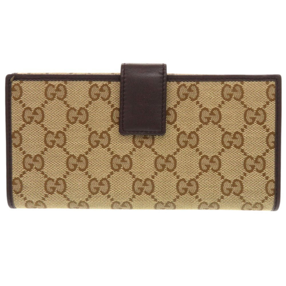 GUCCI Long Wallet Purse 257012 GG canvas beige