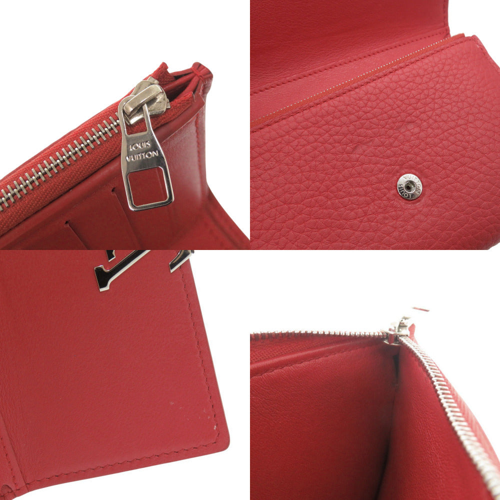 LOUIS VUITTON Tri-fold wallet M62158 leather Red Portefeuille Capsino Compact