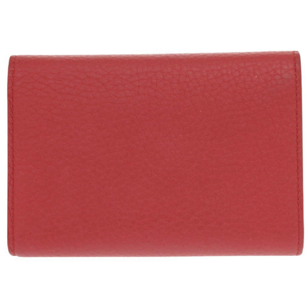 LOUIS VUITTON Tri-fold wallet M62158 leather Red Portefeuille Capsino Compact