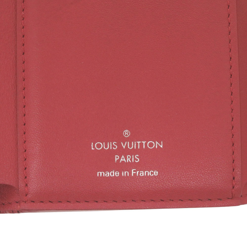 LOUIS VUITTON Tri-fold wallet M62158 leather Red Portefeuille Capsino Compact