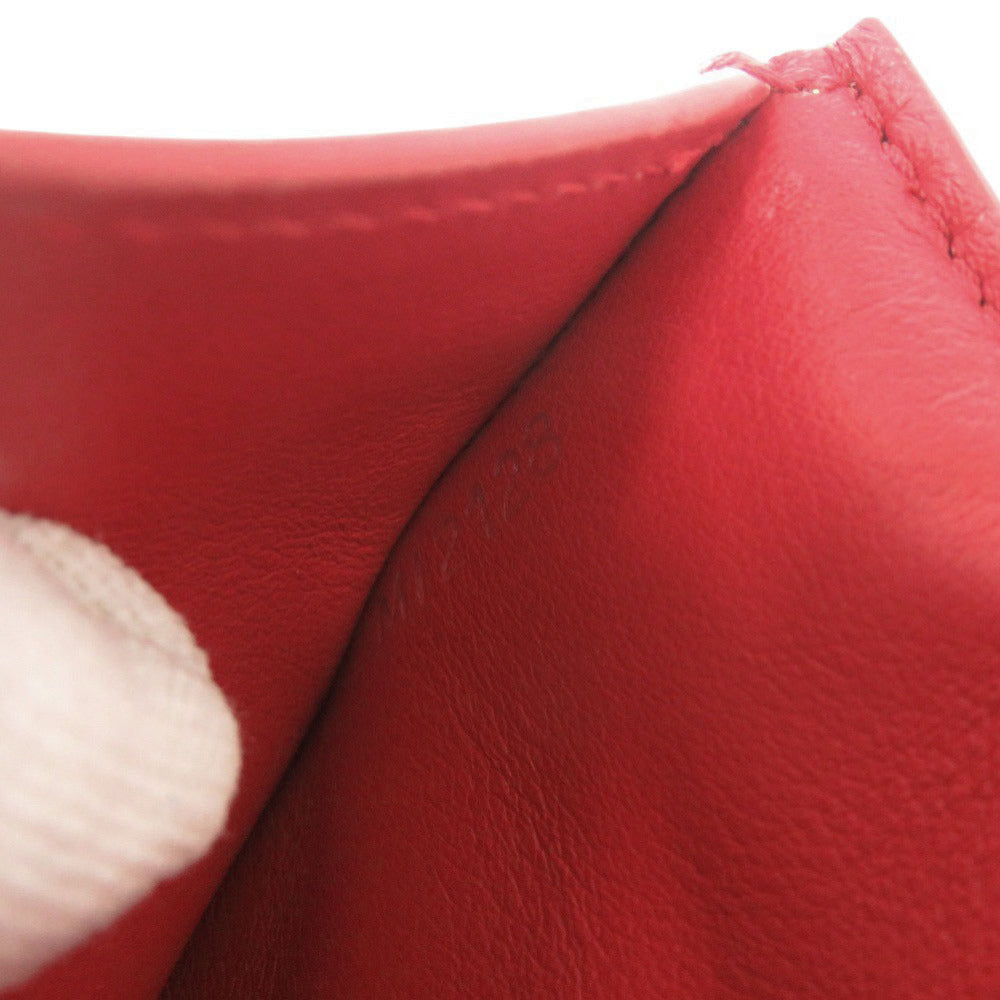 LOUIS VUITTON Tri-fold wallet M62158 leather Red Portefeuille Capsino Compact