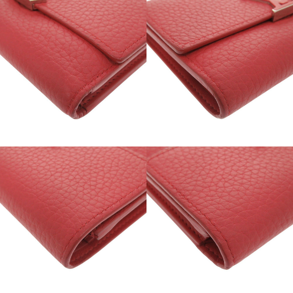 LOUIS VUITTON Tri-fold wallet M62158 leather Red Portefeuille Capsino Compact
