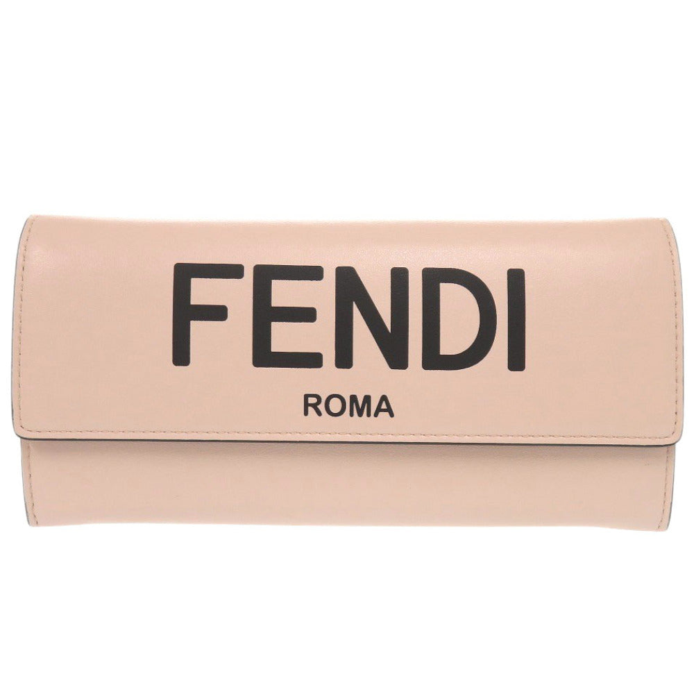 FENDI Long Wallet Purse 8M0251 leather pink Fendi Roma Continental Wallet