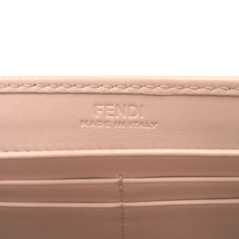 FENDI Long Wallet Purse 8M0251 leather pink Fendi Roma Continental Wallet