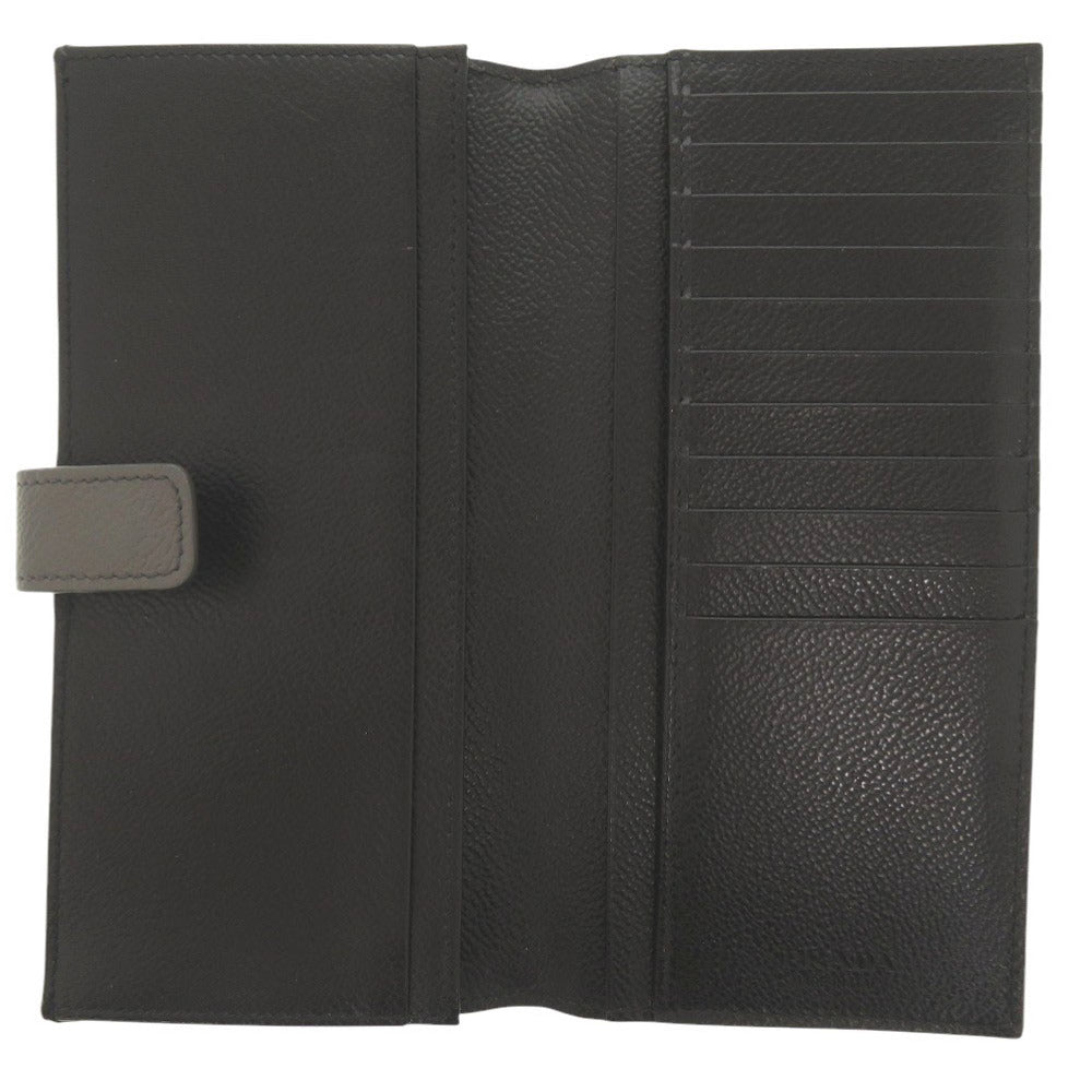 PRADA Long Wallet Purse leather gray